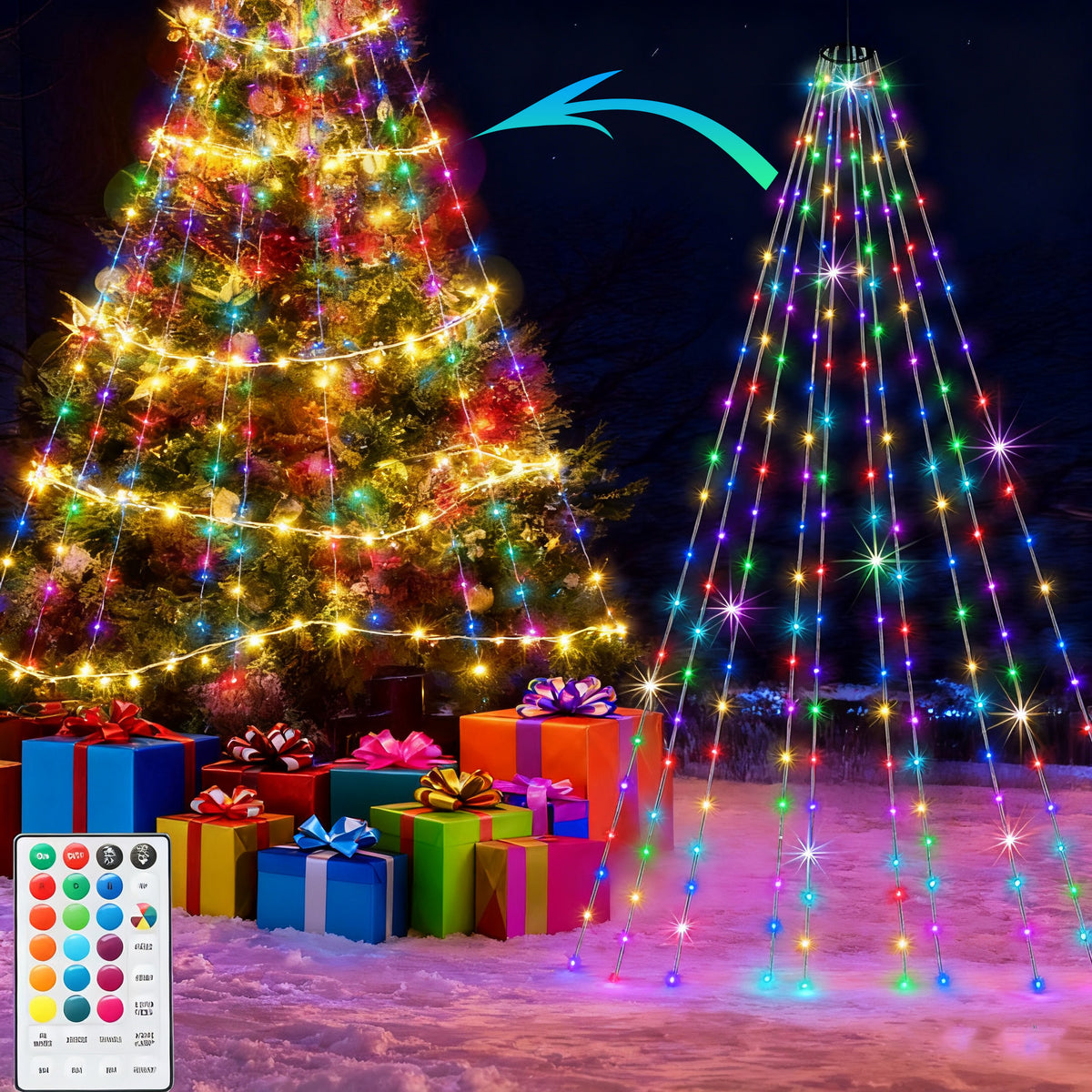 Christmas Tree Light Strings LED Light Strings With Remote Control