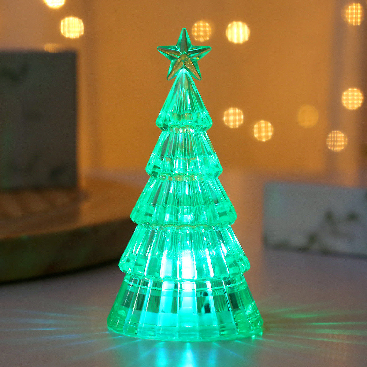 Light-emitting Christmas Tree Crystal Small Night Lamp