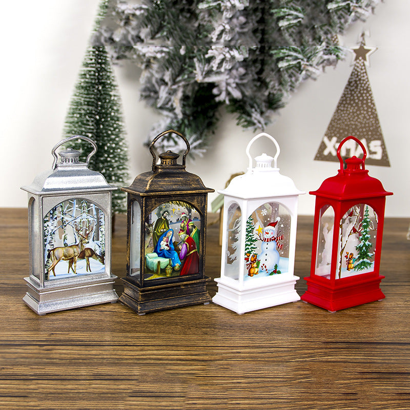 Portable painted Christmas ornaments for festive tree and holiday decorations