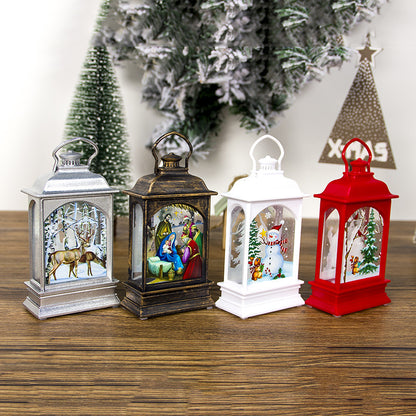 Portable painted Christmas ornaments for festive tree and holiday decorations