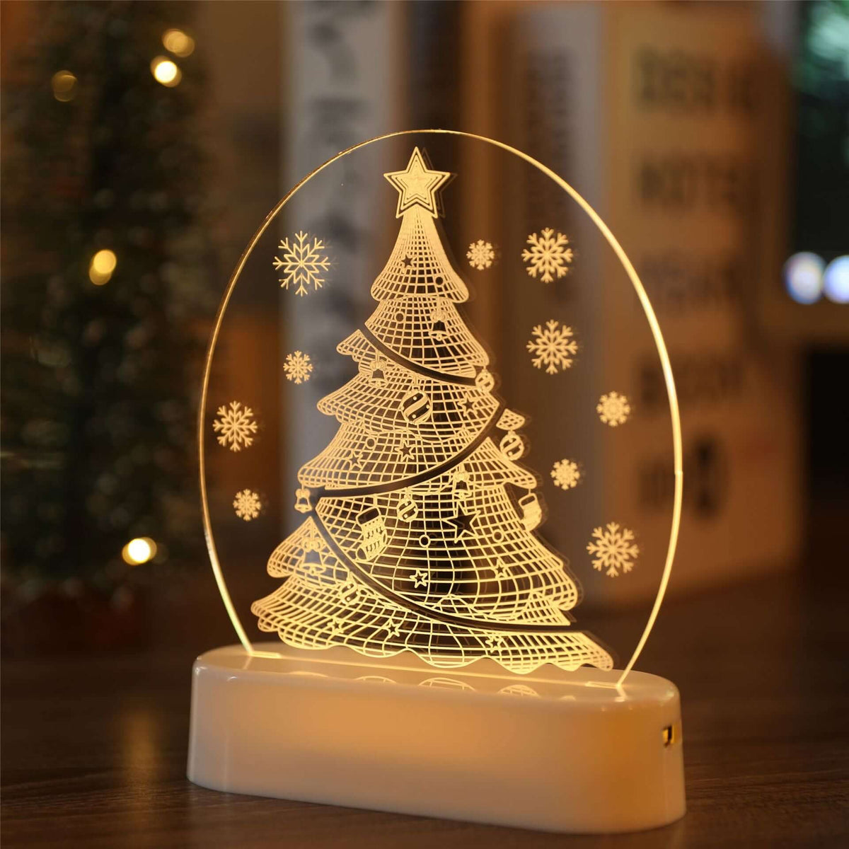Christmas bedside night light for festive bedroom decoration