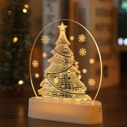 Christmas bedside night light for festive bedroom decoration