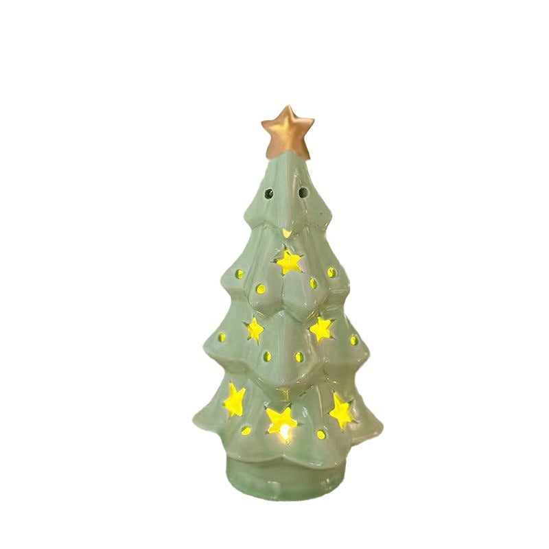 Christmas Gift Ceramic Transparent Christmas Tree  Light