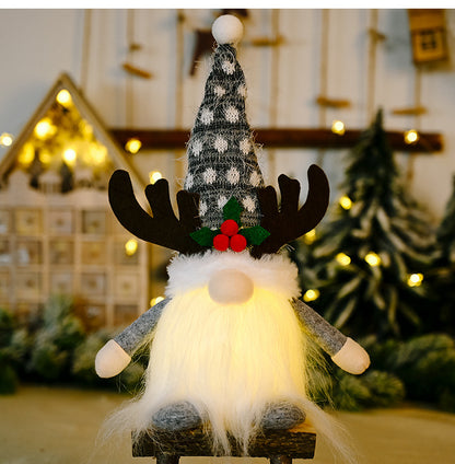  Christmas Antlers Clover With Light Faceless Doll