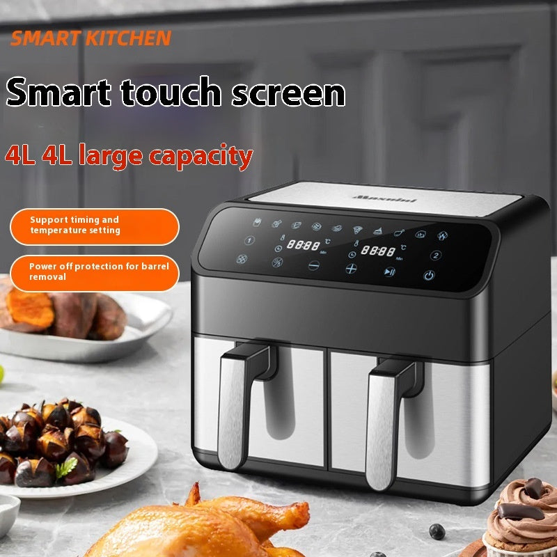  8L Multi-functional Stainless Steel Double Pot Air Fryer