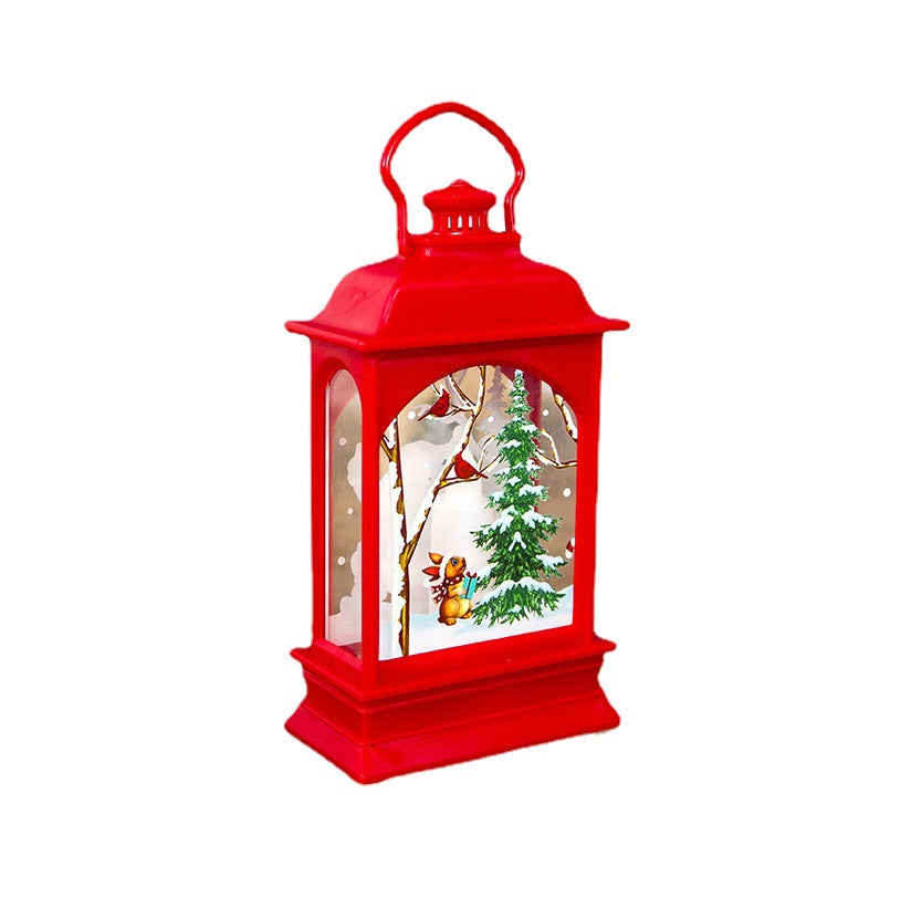Portable painted Christmas ornaments for festive tree and holiday decorations