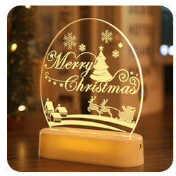 Christmas bedside night light for festive bedroom decoration