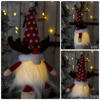  Christmas Antlers Clover With Light Faceless Doll