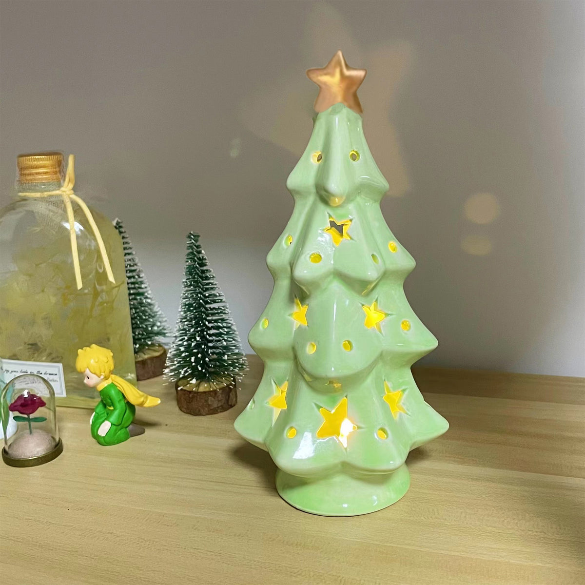 Christmas Gift Ceramic Transparent Christmas Tree  Light