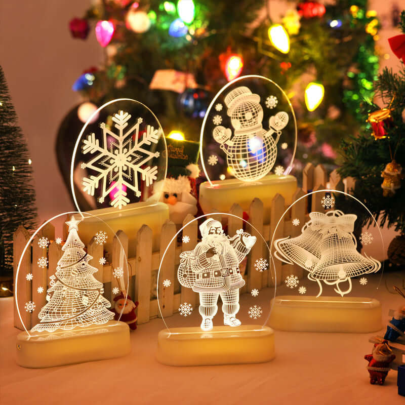 Christmas bedside night light for festive bedroom decoration