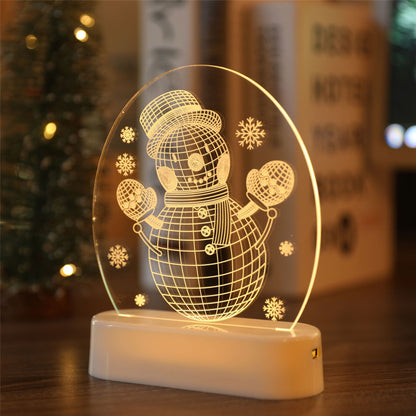 Christmas bedside night light for festive bedroom decoration