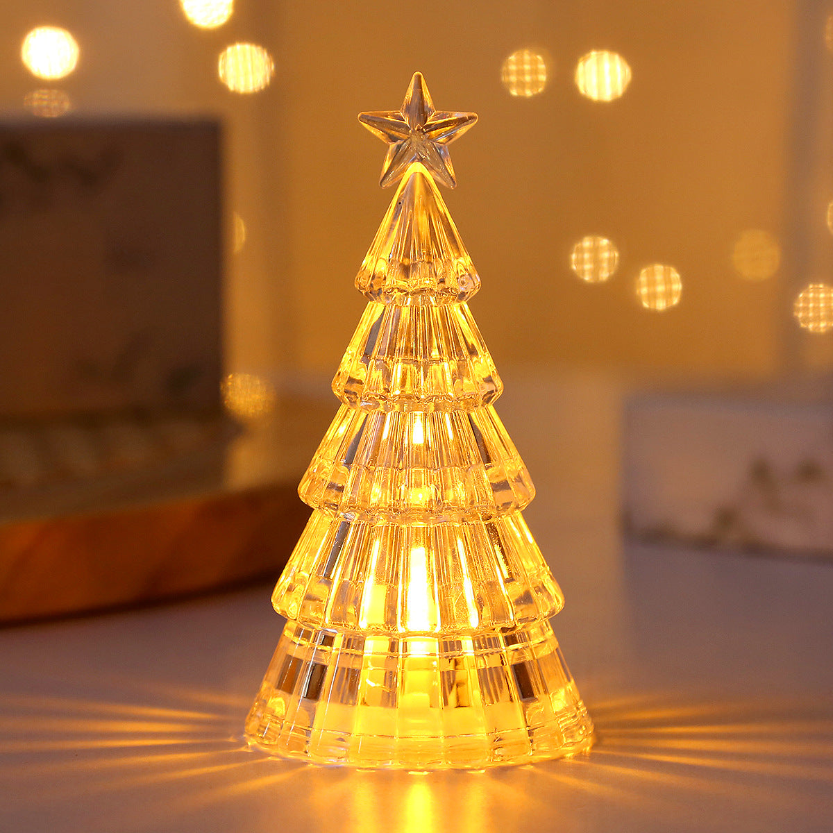 Light-emitting Christmas Tree Crystal Small Night Lamp