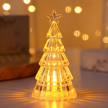 Light-emitting Christmas Tree Crystal Small Night Lamp