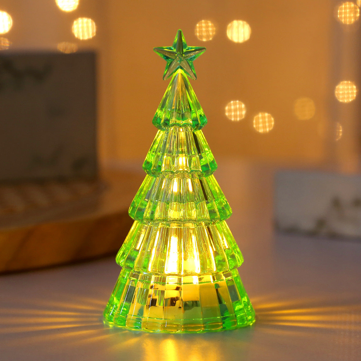 Light-emitting Christmas Tree Crystal Small Night Lamp