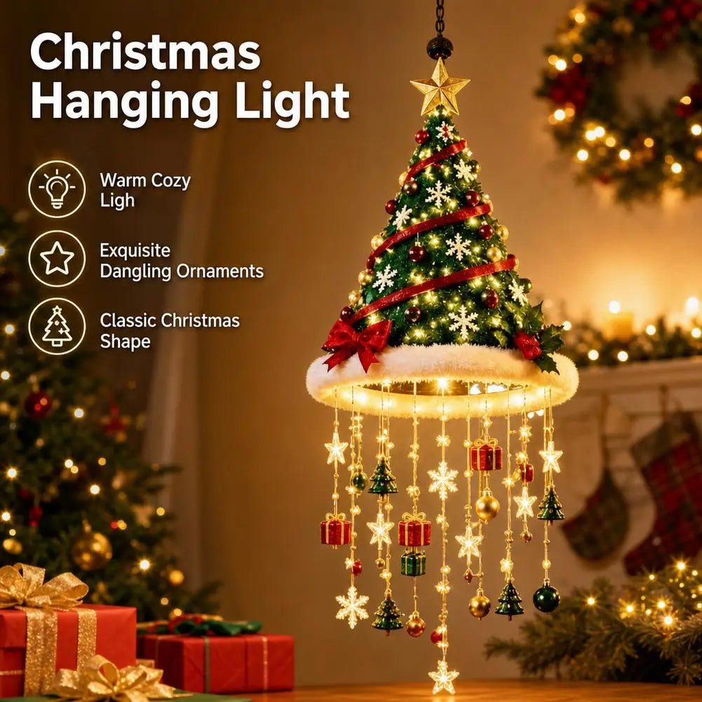 Hanging LED String Light Christmas Decor Lamp Tassel Star