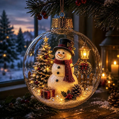 Plastic Santa Snowman Deer Pendant Exquisite LED Lighted
