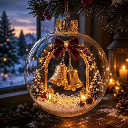 Plastic Santa Snowman Deer Pendant Exquisite LED Lighted