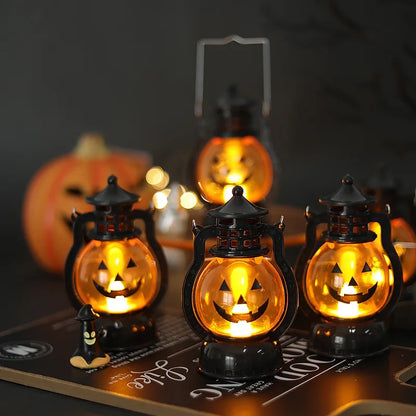 Halloween Hanging Pumpkin Lantern Light Ghost Lamp Candle 