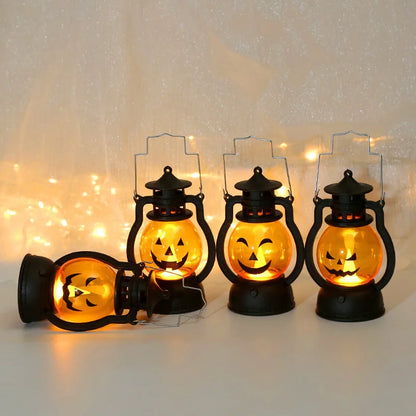Halloween Hanging Pumpkin Lantern Light Ghost Lamp Candle 