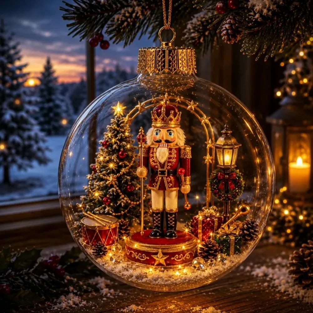 Plastic Santa Snowman Deer Pendant Exquisite LED Lighted