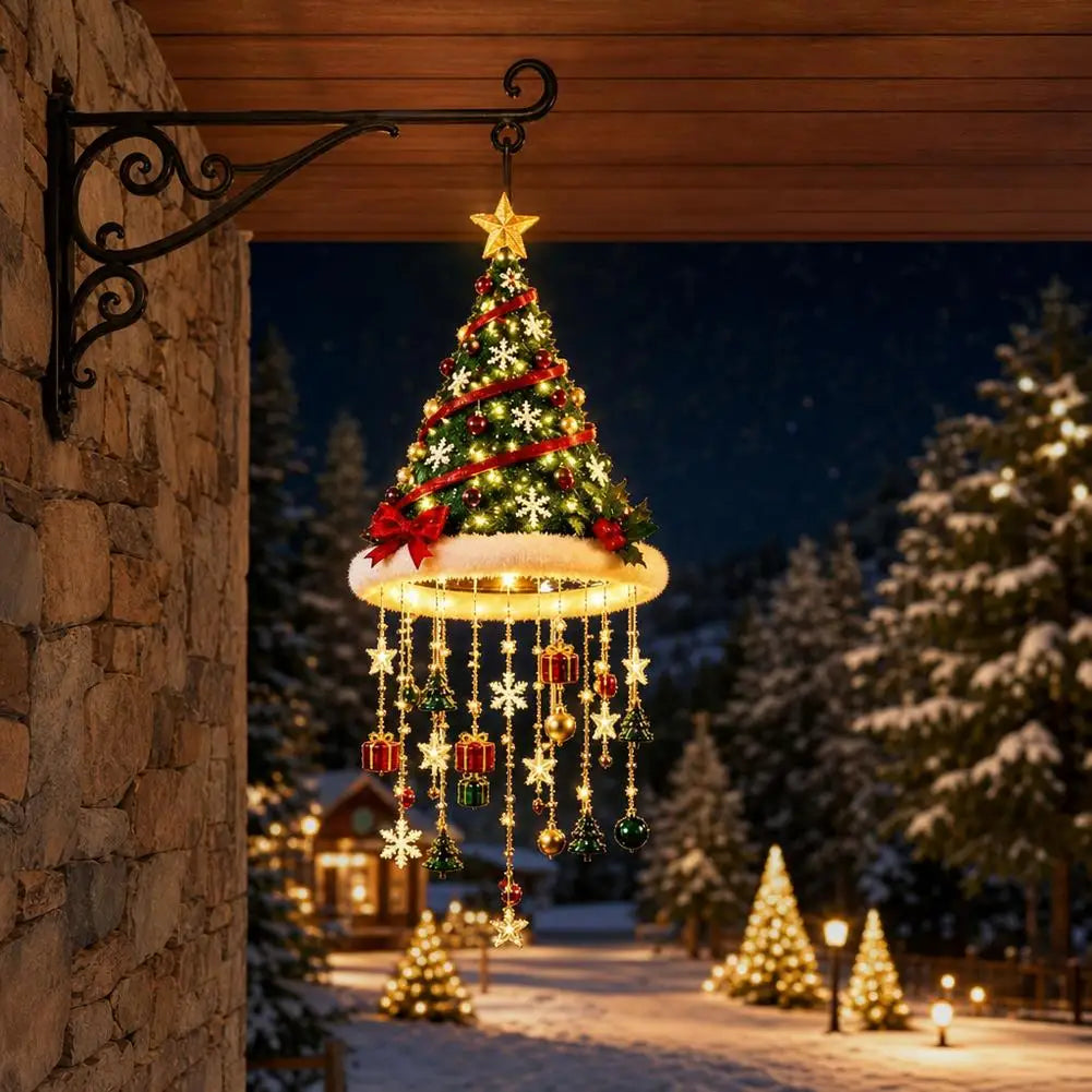 Hanging LED String Light Christmas Decor Lamp Tassel Star
