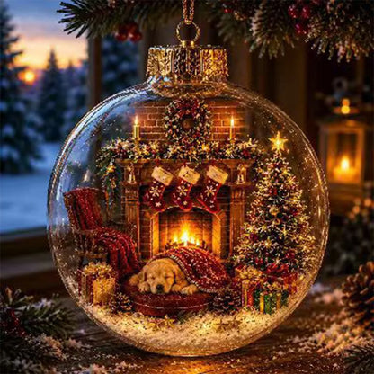 Plastic Santa Snowman Deer Pendant Exquisite LED Lighted