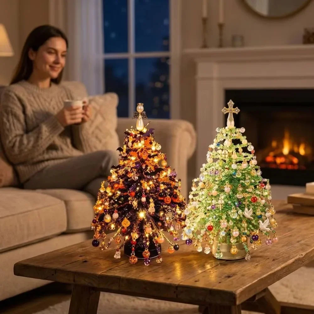 Handmade Bead Weaving Christmas Tree Festive Craft Present