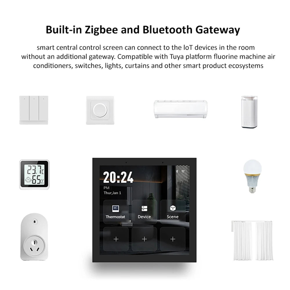 Zigbee Smart Control Panel 4 Inch Touch Screen 
