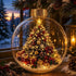 Plastic Santa Snowman Deer Pendant Exquisite LED Lighted