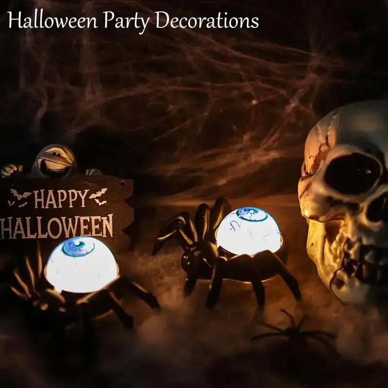 Halloween Tabletop Decoration Prop Electronic Candle spider