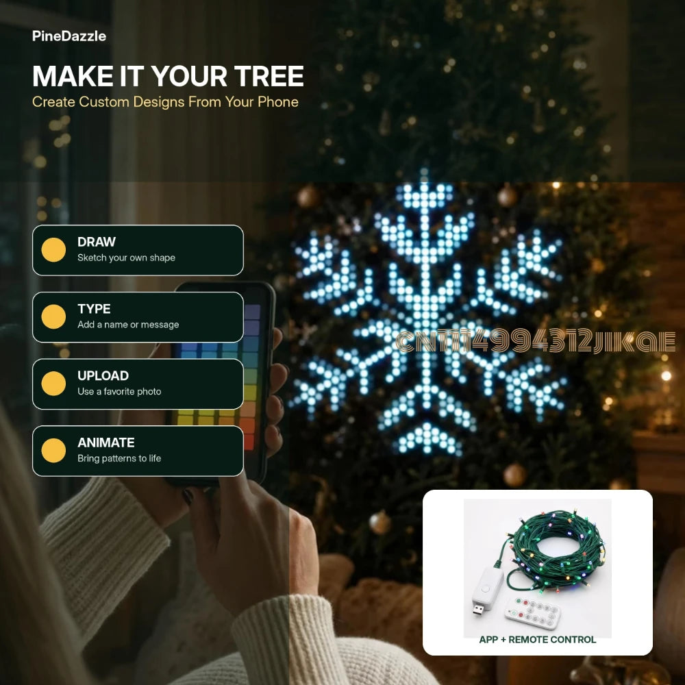PineDazzle Smart Christmas Tree Lights 