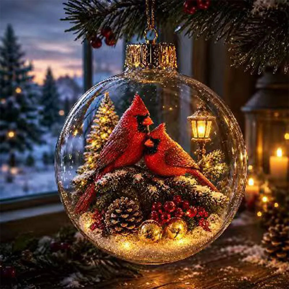 Plastic Santa Snowman Deer Pendant Exquisite LED Lighted
