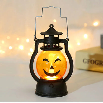 Halloween Hanging Pumpkin Lantern Light Ghost Lamp Candle 