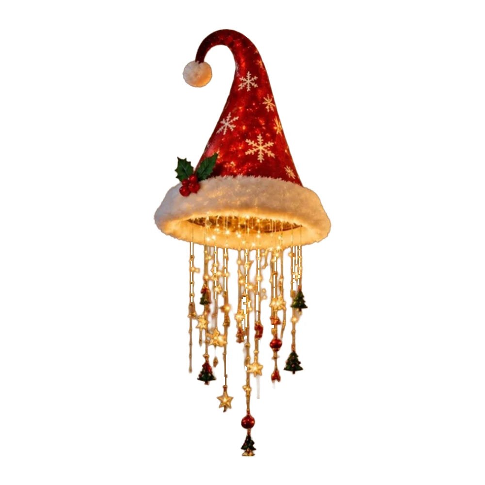 LED Santa Hat Hanging Light Christmas Pendant Lamp 