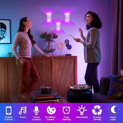  Adjustable Angle Wall Lights Work with Alexa Google Home