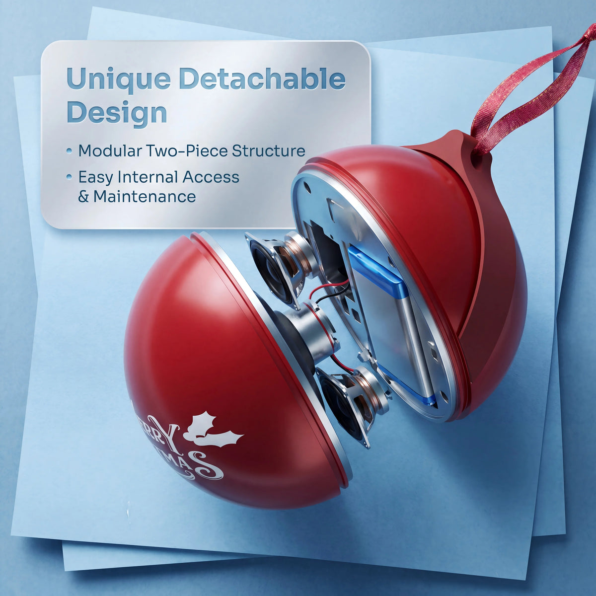 Portable TWS Bluetooth Speaker in Christmas Ball Design 