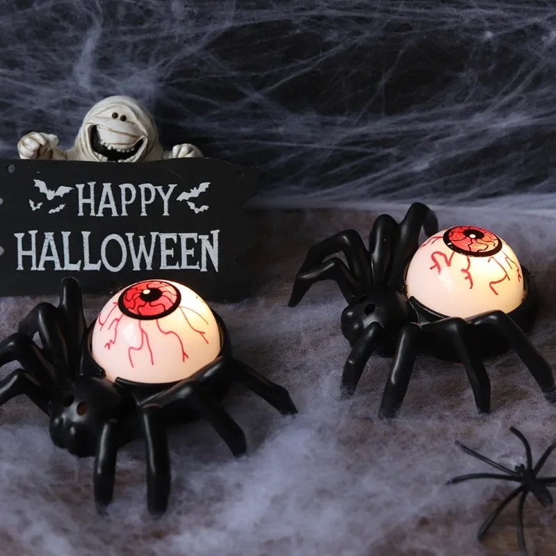 Halloween Tabletop Decoration Prop Electronic Candle spider