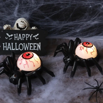 Halloween Tabletop Decoration Prop Electronic Candle spider