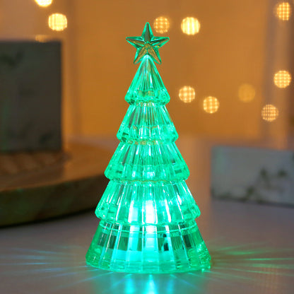 Light-emitting Christmas Tree Crystal Small Night Lamp