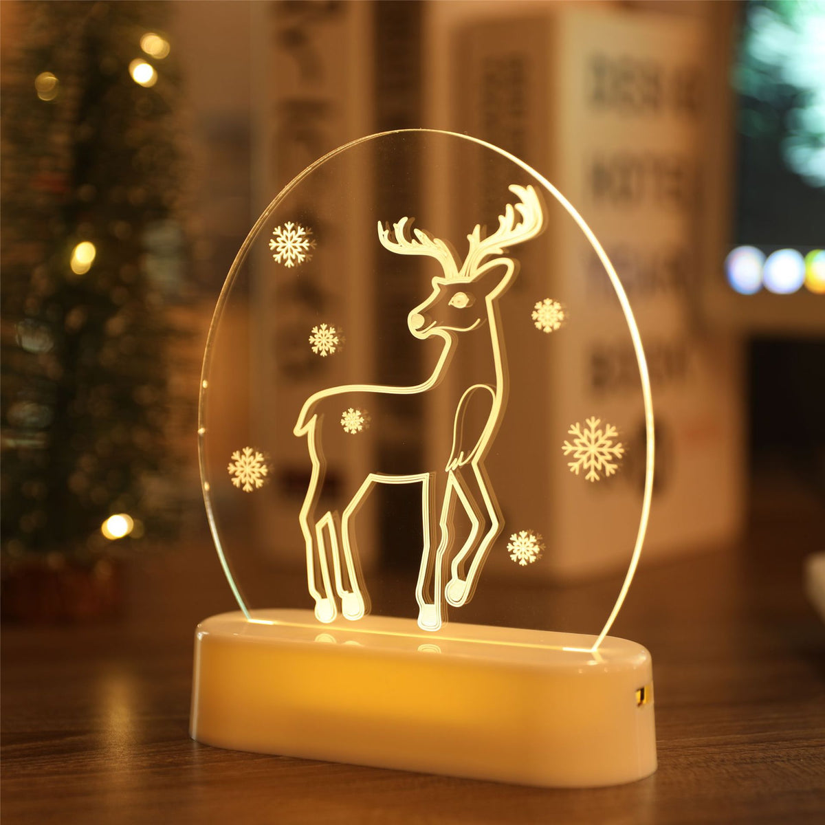 Christmas bedside night light for festive bedroom decoration