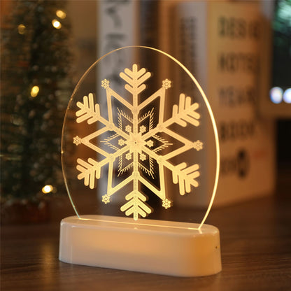 Christmas bedside night light for festive bedroom decoration