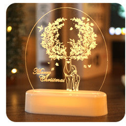 Christmas bedside night light for festive bedroom decoration