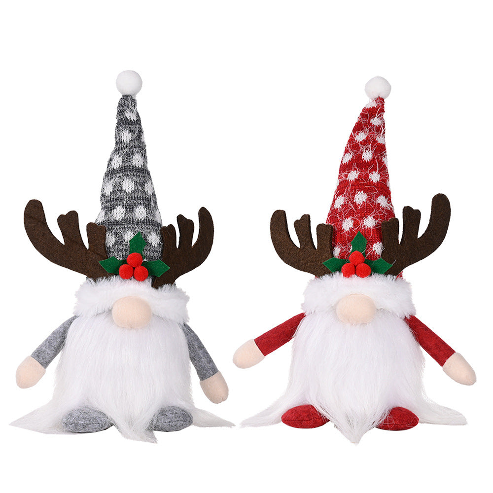  Christmas Antlers Clover With Light Faceless Doll