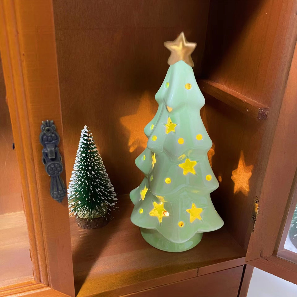 Christmas Gift Ceramic Transparent Christmas Tree  Light