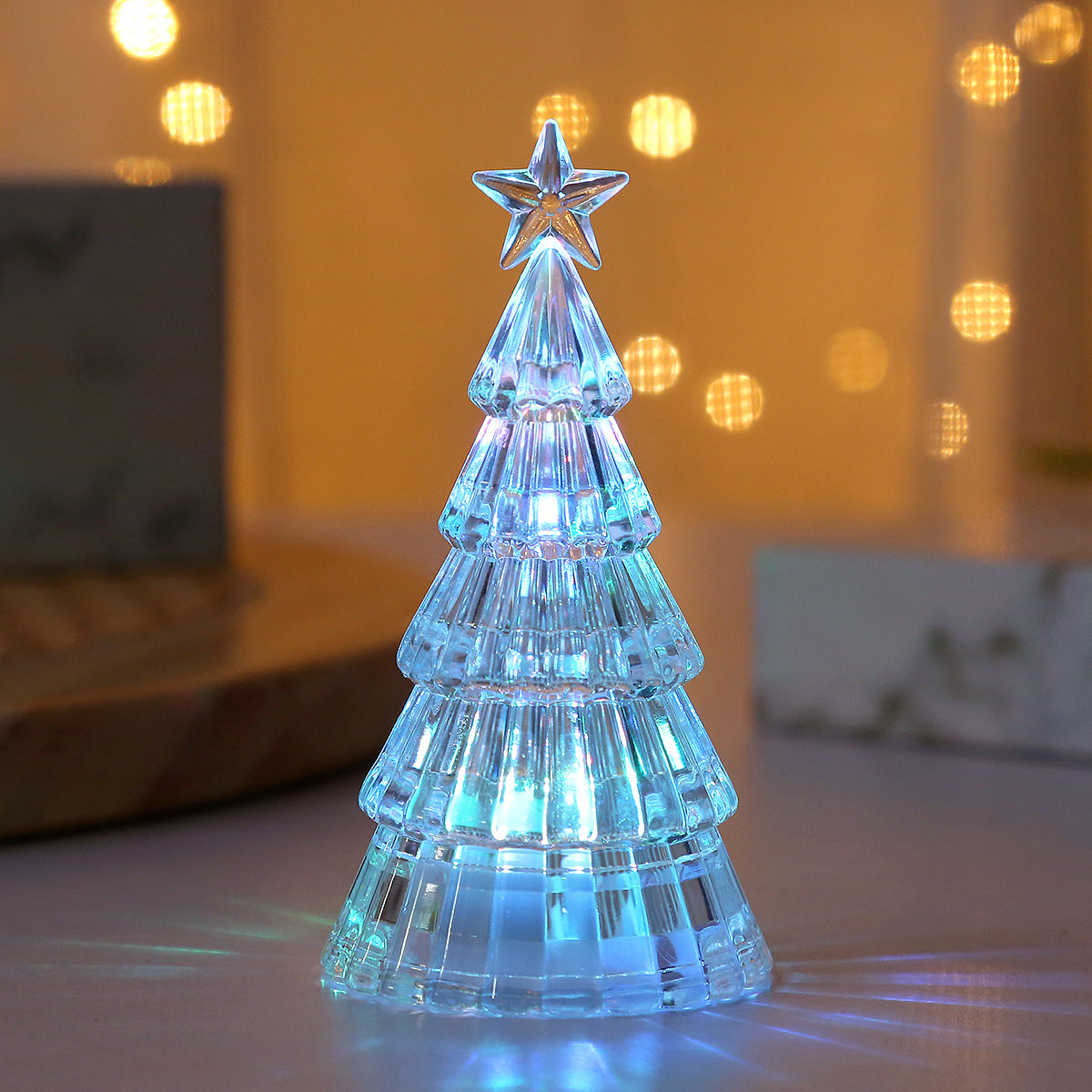 Light-emitting Christmas Tree Crystal Small Night Lamp