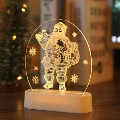 Christmas bedside night light for festive bedroom decoration